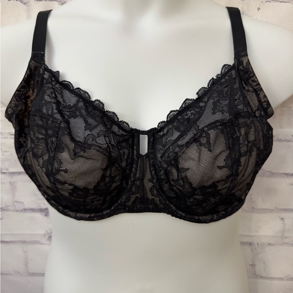 Natori Other - Natori Bra 40DDD Statement Full Fit Lace Unlined Underwire 746211 Black